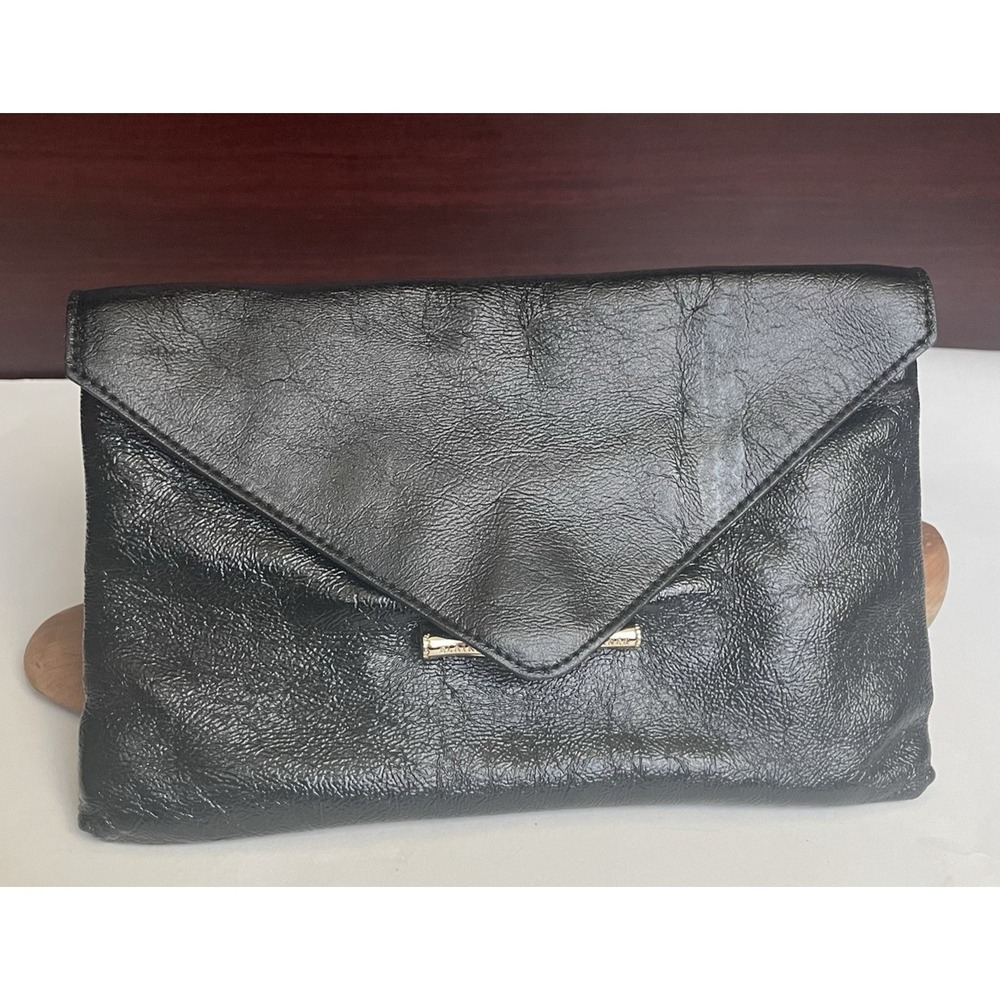 Elaine Turner Clutch Bella Black Leather Purse